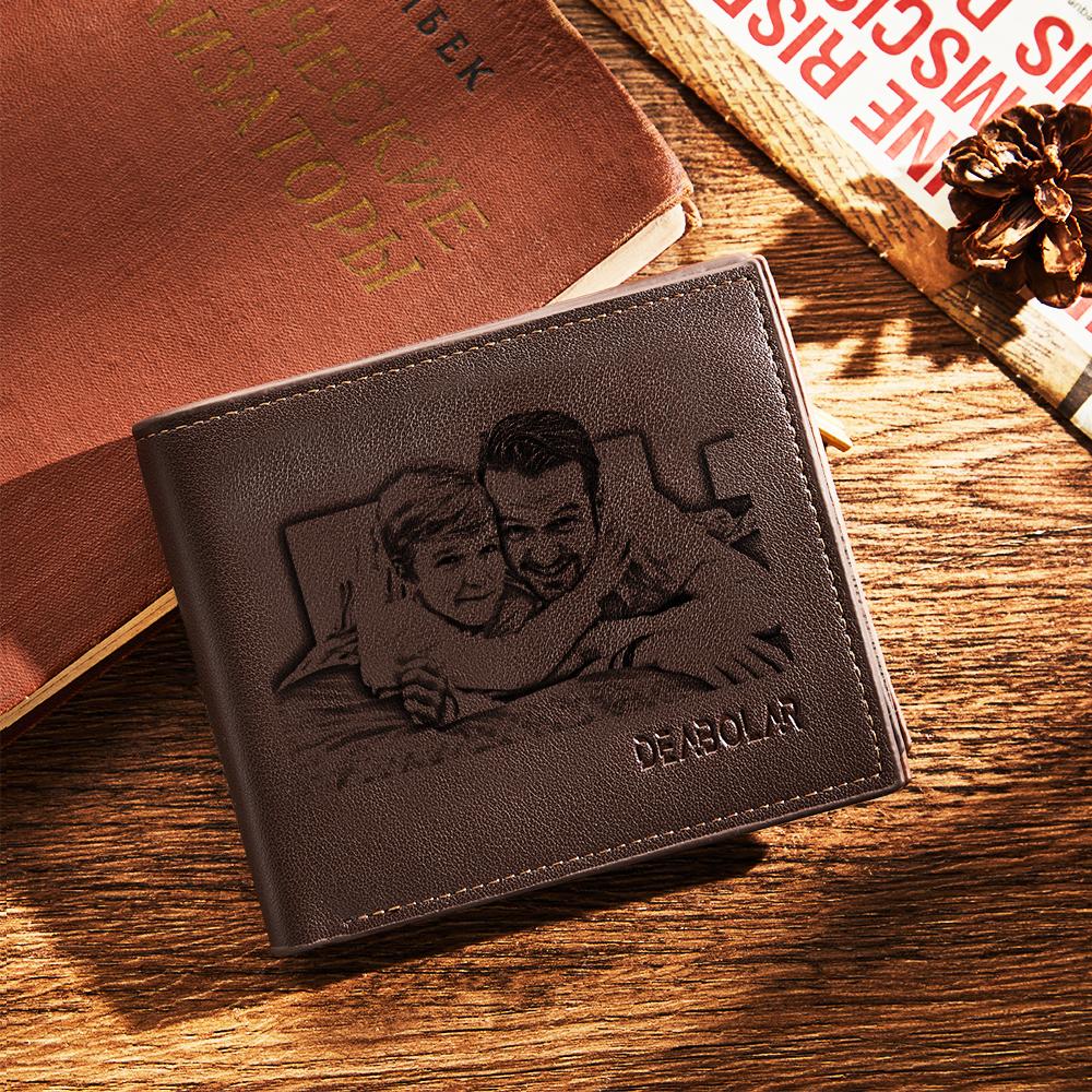 Gift for Dad To My Dad Personalized Photo Wallet Leather Wallet Engraved Wallet Gift For Him To My Son
