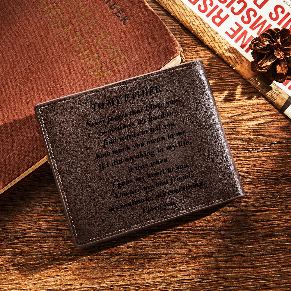 Gift for Dad To My Dad Personalized Photo Wallet Leather Wallet Engraved Wallet Gift For Him To My Son