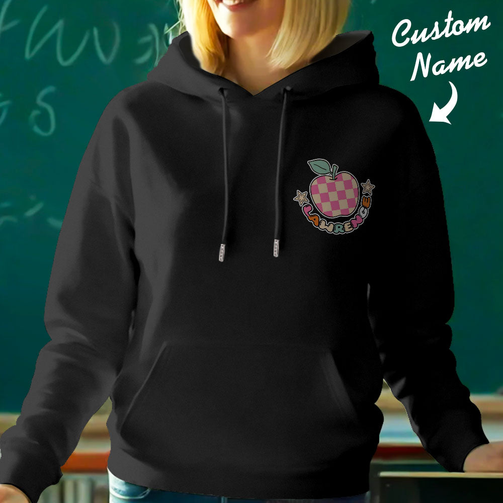 Personalized In My Teacher Era Hooded Sweatshirt Teacher Custom Name Hooded Sweatshirt Back to School