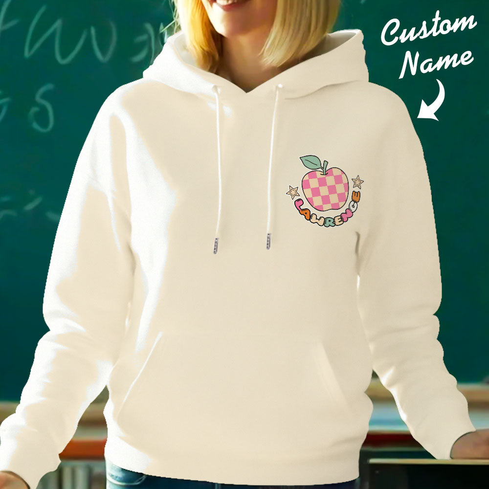 Personalized In My Teacher Era Hooded Sweatshirt Teacher Custom Name Hooded Sweatshirt Back to School