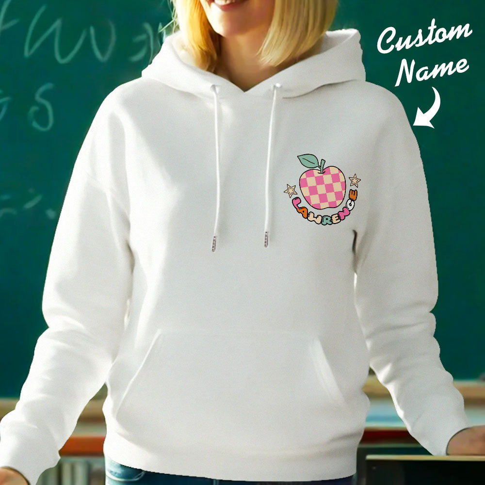 Personalized In My Teacher Era Hooded Sweatshirt Teacher Custom Name Hooded Sweatshirt Back to School