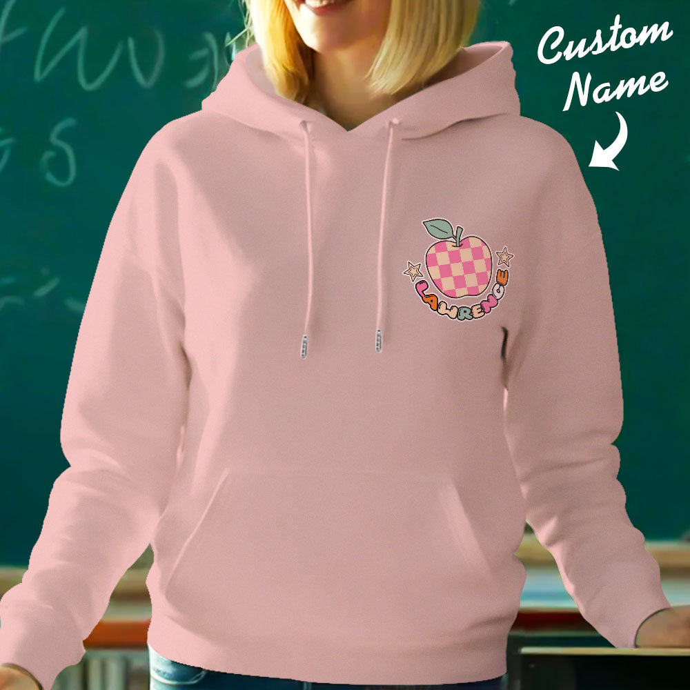 Personalized In My Teacher Era Hooded Sweatshirt Teacher Custom Name Hooded Sweatshirt Back to School