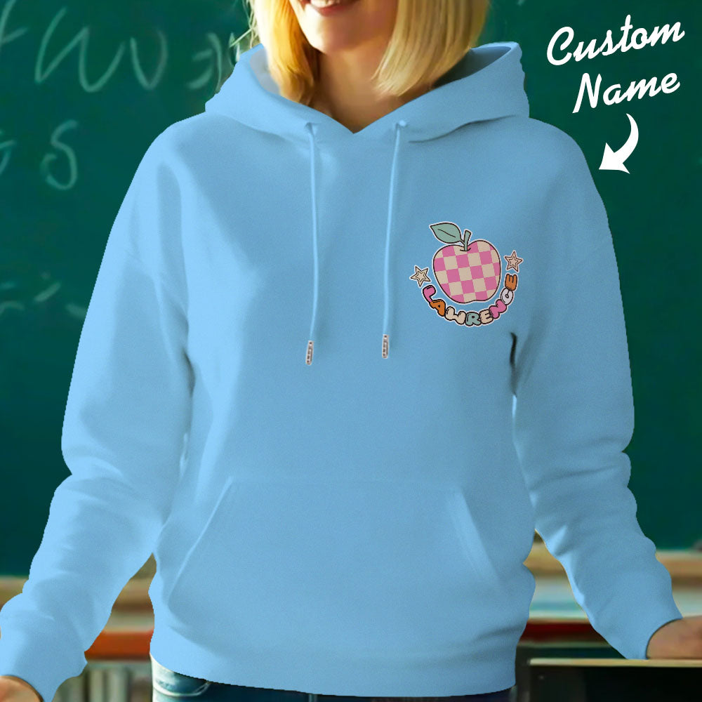 Personalized In My Teacher Era Hooded Sweatshirt Teacher Custom Name Hooded Sweatshirt Back to School