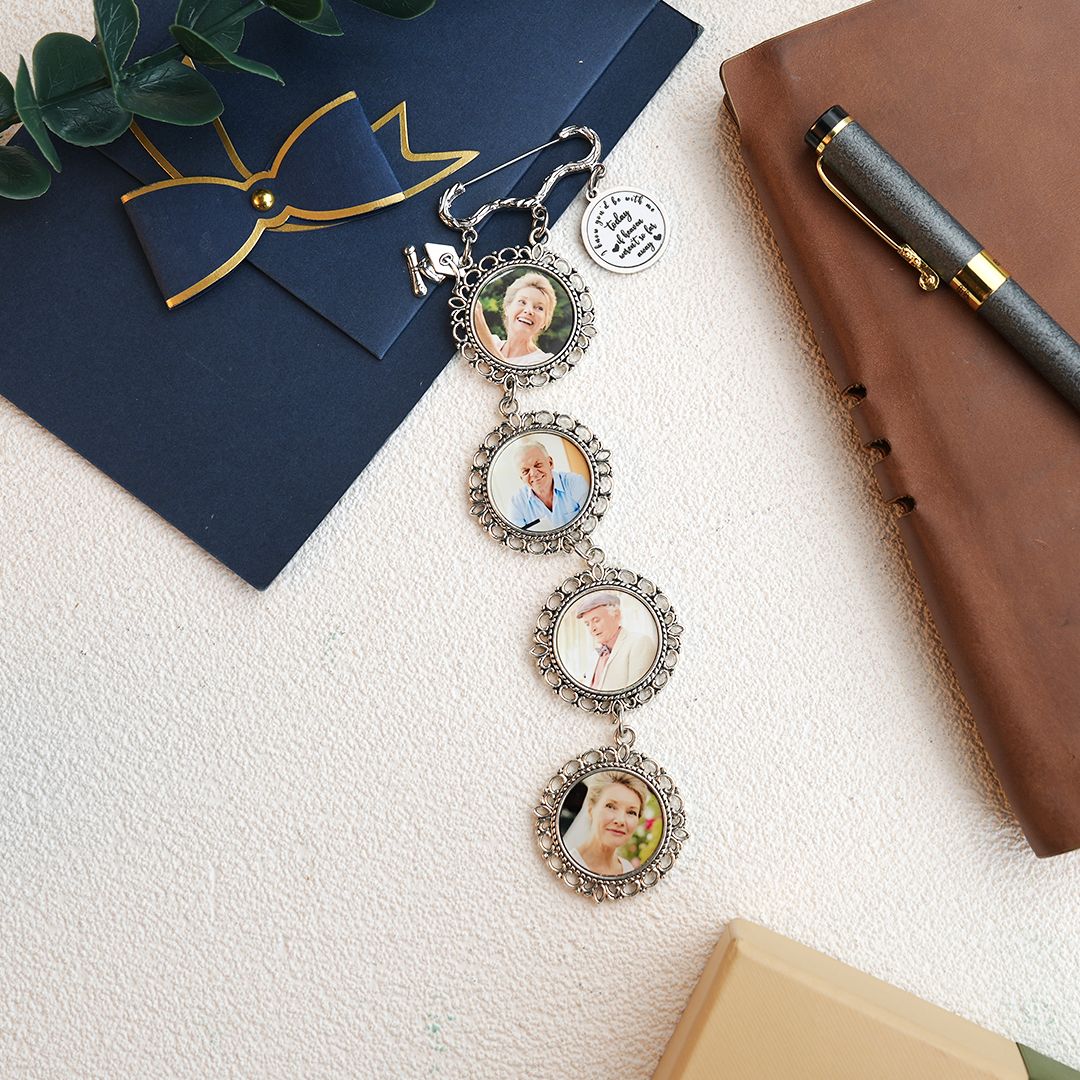 Personalized Graduation Cap Memorial Tassel Brooch Pin Grad Ceremony Sympathy Gift for Class of 2024