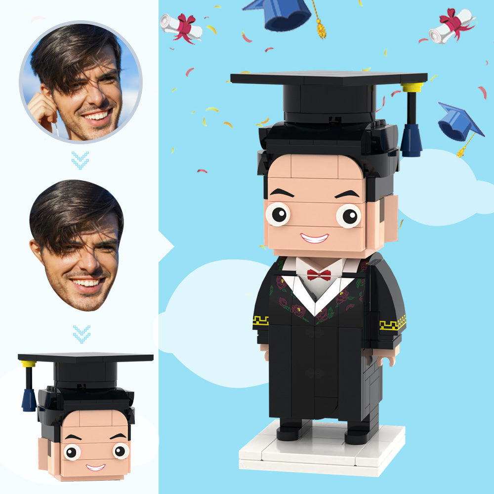 Graduation Gifts for Him Custom Head Brick Figures Personalized Medical Bachelor's Uniforms Brick Figures