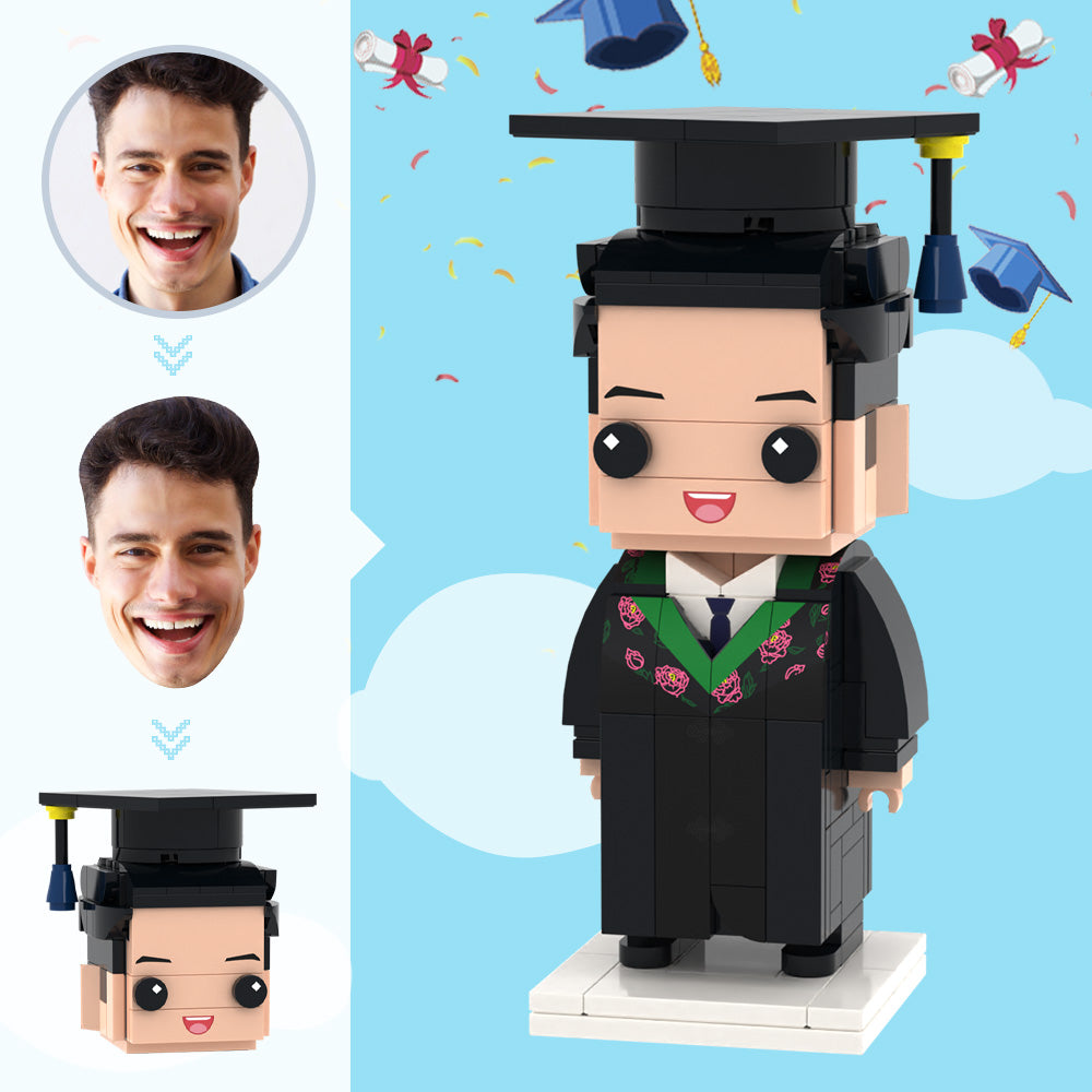Graduation Gifts Custom Head Brick Figures Personalized Agronomy Bachelor's Uniform Brick Figures Small