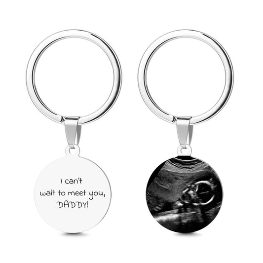 Daddy to Be Keychain Sonogram Ultrasound Baby Announcement New Dad Gift for Him Pregnancy Photo from