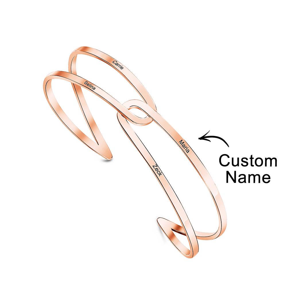 Custom Adjustable Cuff Couple Bracelet Gift Personalized Jewelry Birthday Wedding Bridesmaid for Her
