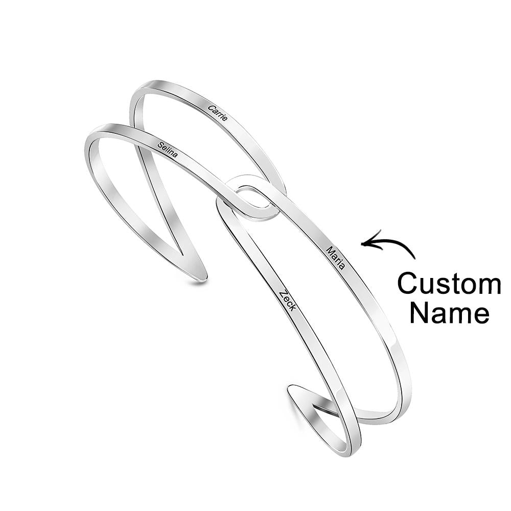 Custom Adjustable Cuff Couple Bracelet Gift Personalized Jewelry Birthday Wedding Bridesmaid for Her