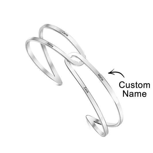 Custom Adjustable Cuff Couple Bracelet Gift Personalized Jewelry Birthday Wedding Bridesmaid for Her