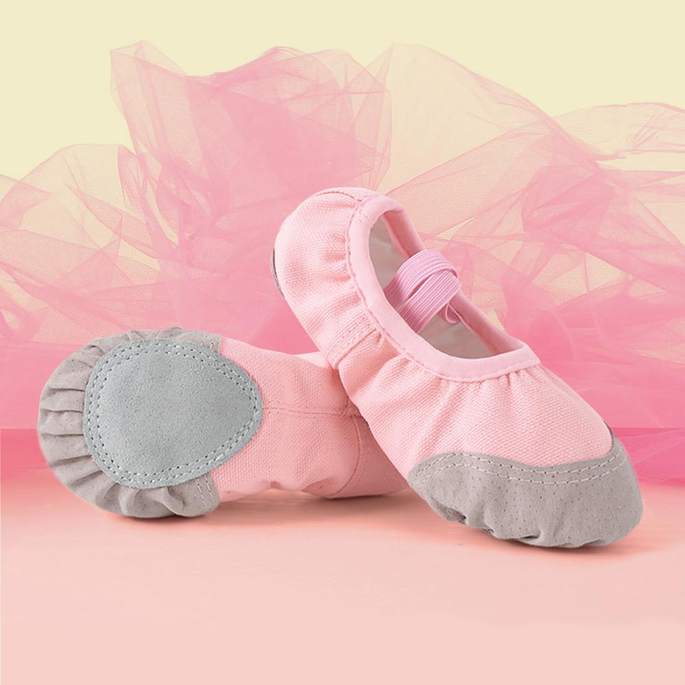 Women Girls Ballet Shoes Children Adult Ballet Shoes Canvas Split Sole Ballet Shoes Gymnastics Yoga Dancing Shoes