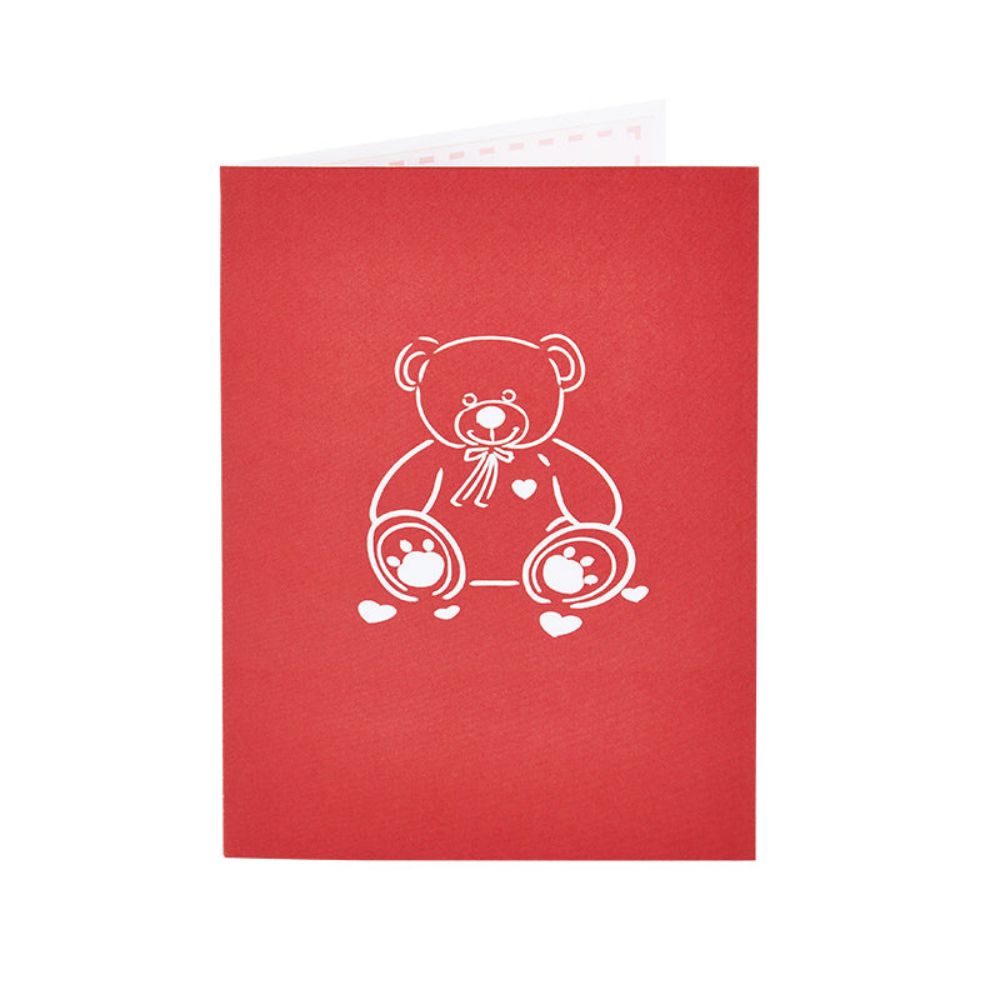 Love Your Mom Pop Up Card Bear 3D Pop Up Greeting Card for Mom