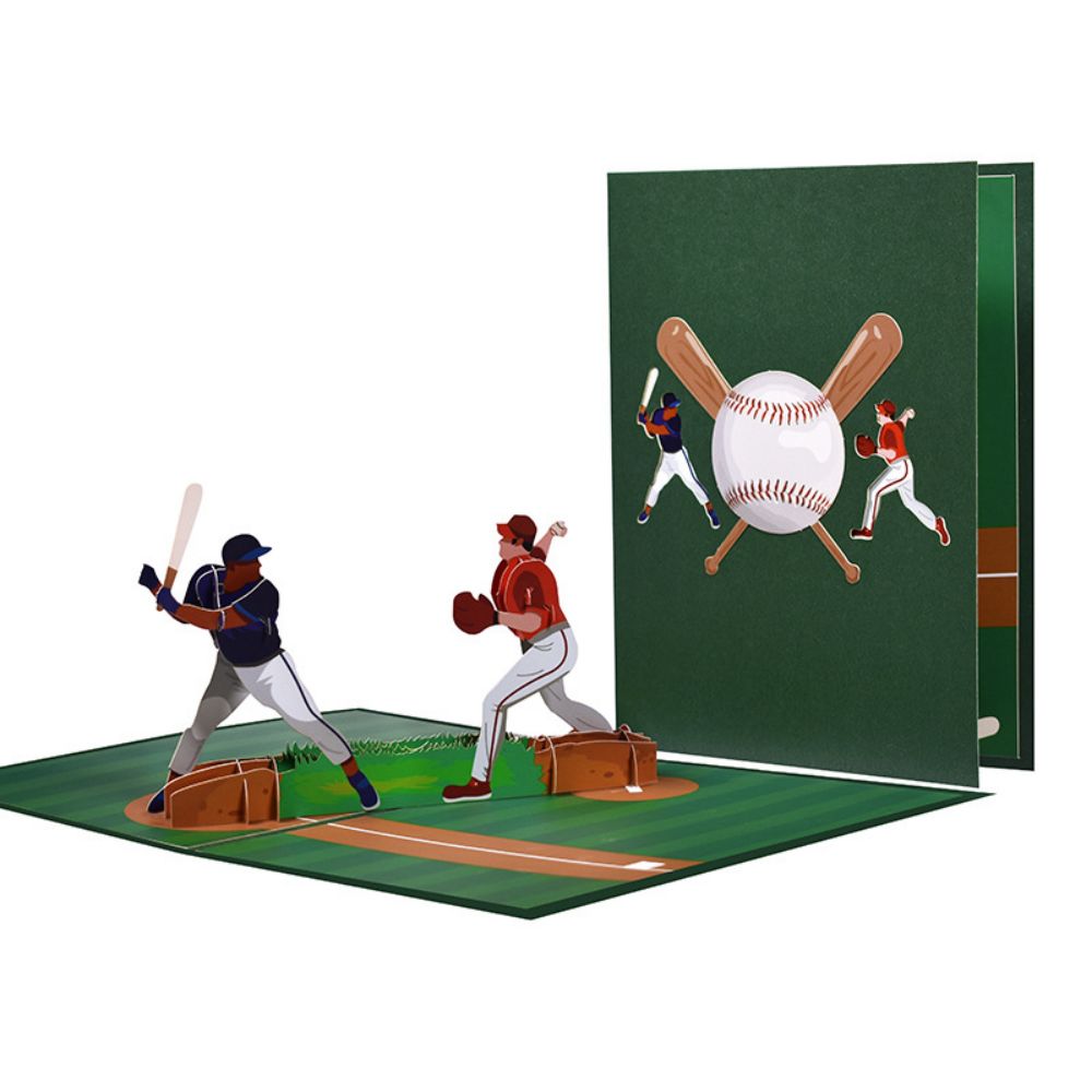 Father's Day 3D Pop Up Card Baseball Game Greeting Card