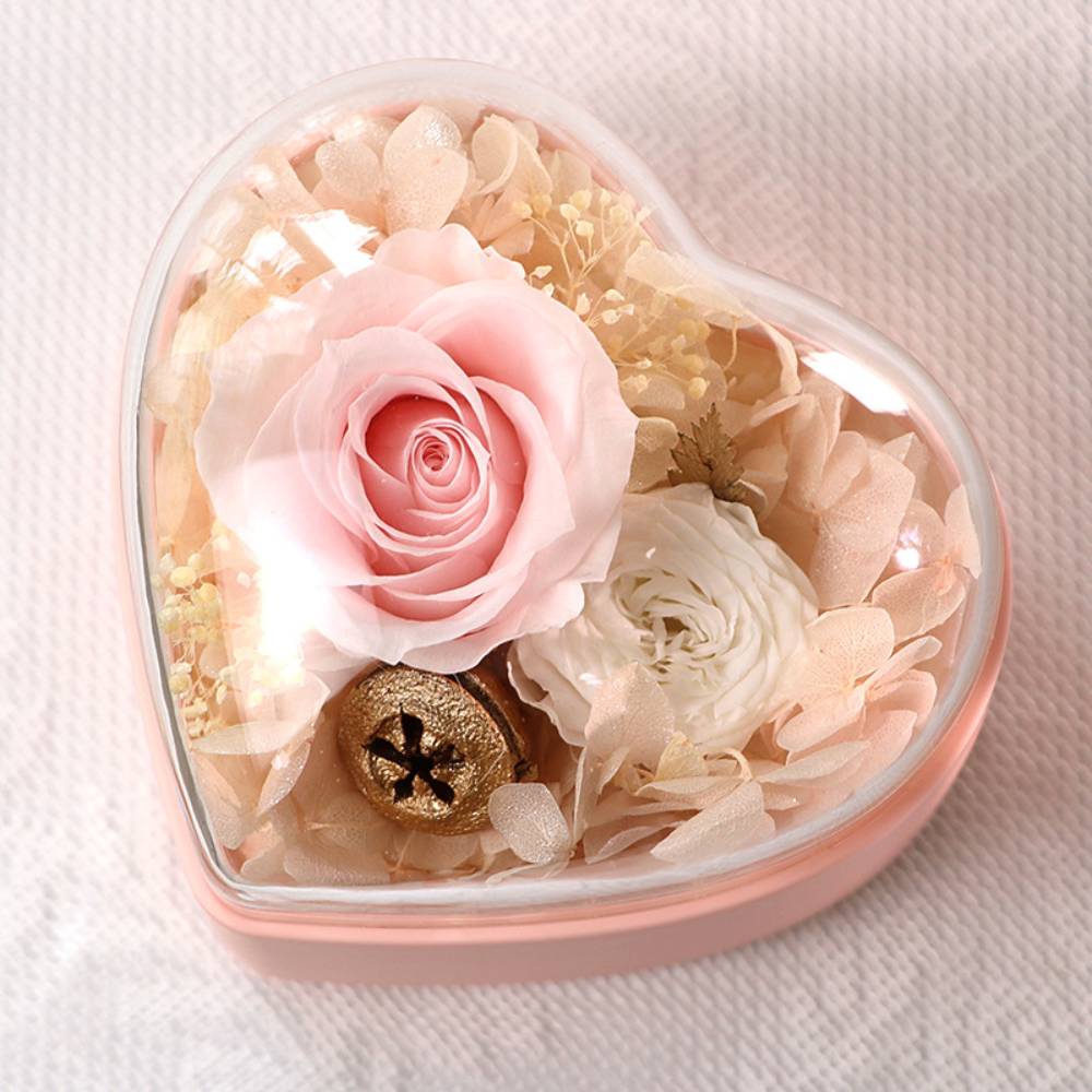 Personalized Rose Jewelry Heart Box With Projection Necklace Valentine's Day Gift
