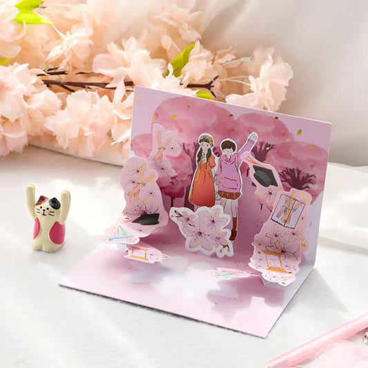 Creative 3D Pop Up Greeting Card Graduation Season Pop Up Card