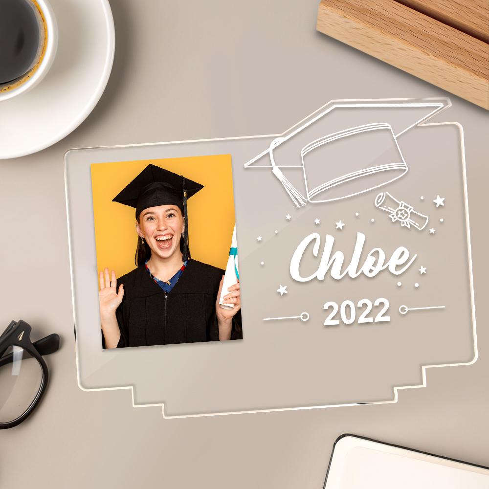 Custom Graduation Gifts Personalized Photo Night Light 3d Illusion Night Lamp Graduation Cap Led Lamp