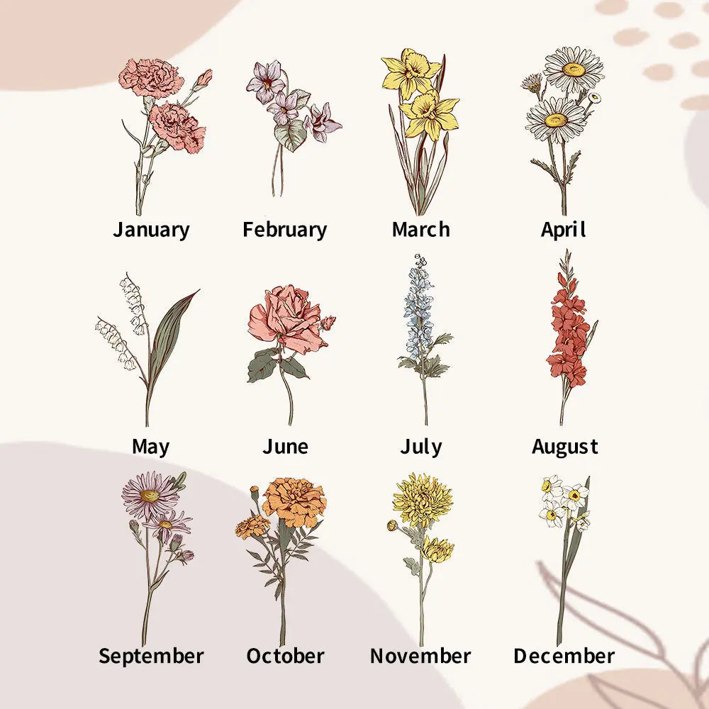 Personalized Birth Flower Grandma's Garden Beach Jute Tote Bag with Name Birthday Wedding Party Gifts