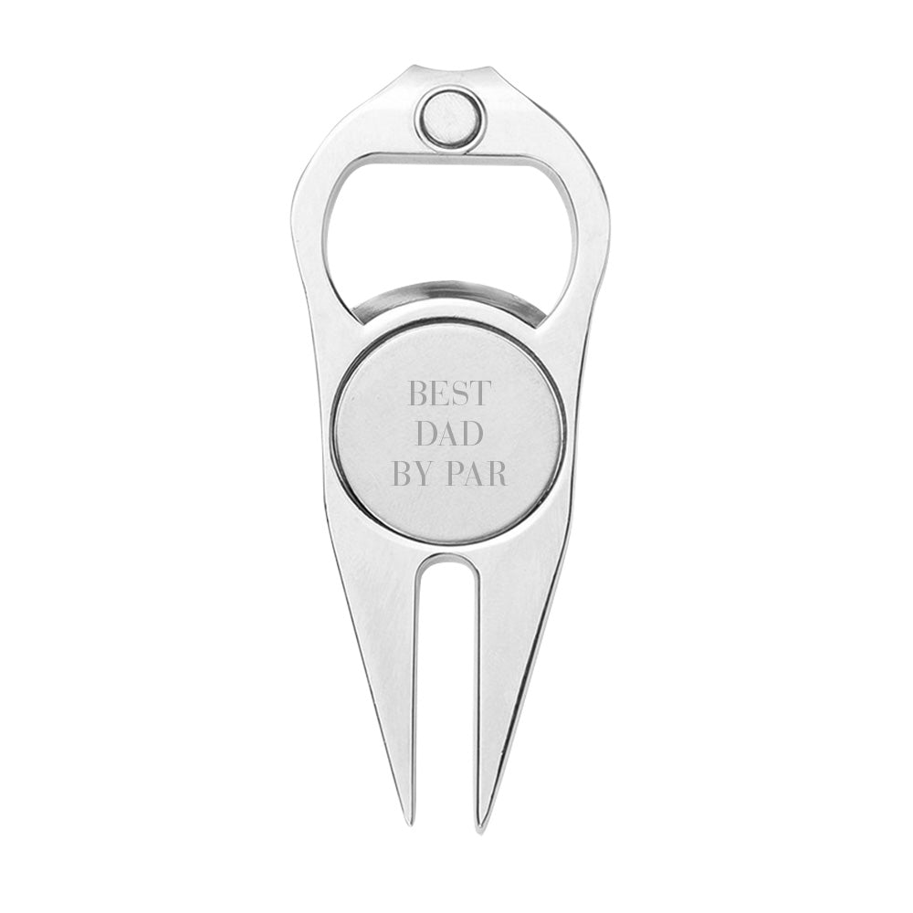 Personalized Multipurpose Golf Fork Ball Marker Bottle Opener Gifts for Dad