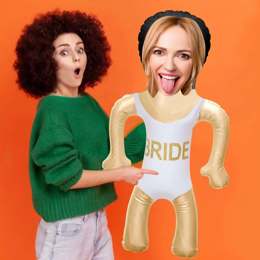 Customized photo mannequin balloons Bachelor Party Favors Blow up Doll with Custom Face Balloon Dolls with Face Inflatable Doll