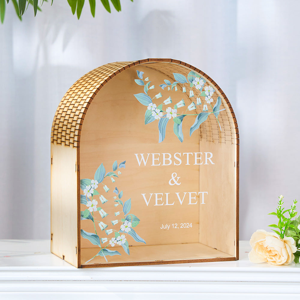 Personalized Wedding Card Box Arch Wedding Memory Box Wedding Gift for Couple
