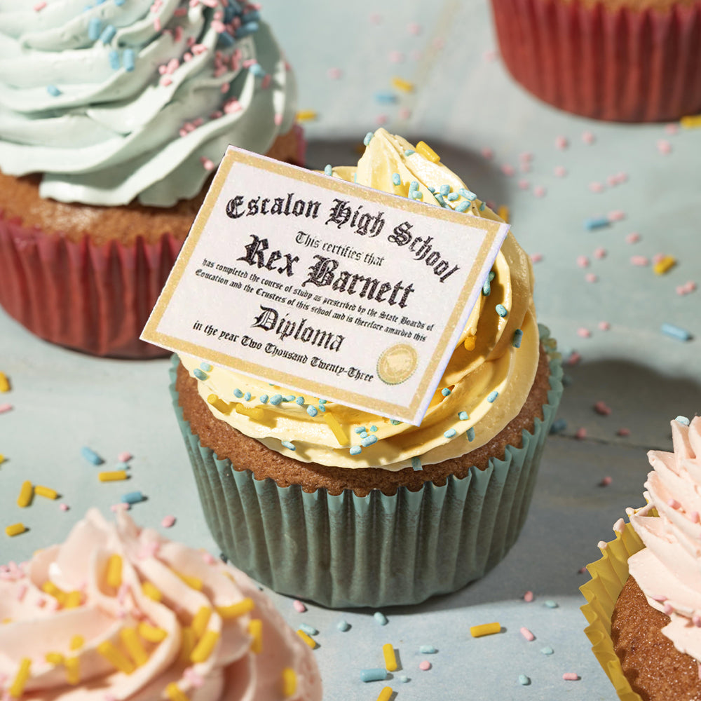 Personalized Edible Graduation Diplomas Cupcake Toppers Graduation Party Cookie Cake Decoration Gift