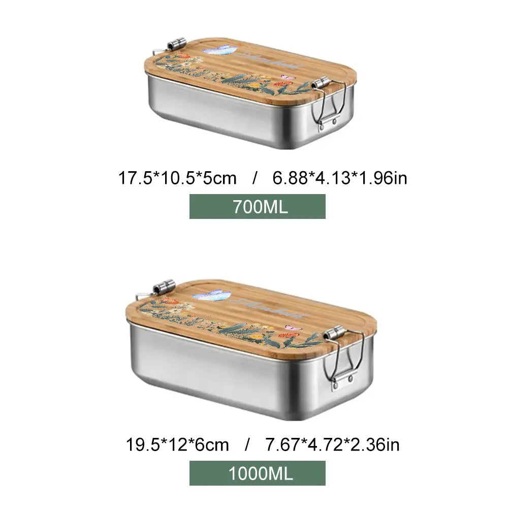 Personalized Lunch Box for Children Custom Stainless Steel Lunch Box with Name Back to School Gift for