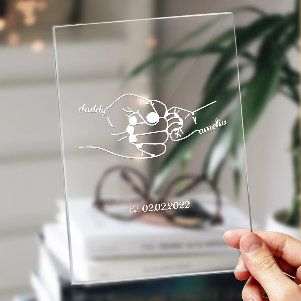 Personalised Night Light with Name and Date Father’s Day Gift for Dad